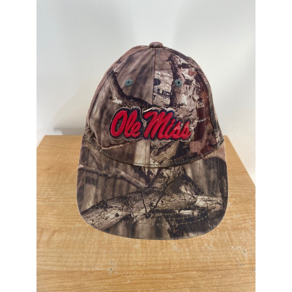 Ole Miss Rebels Captivating Headwear Camo Real Tree Baseball Hat Mens Strapback